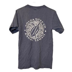 Koloa Surf Company Crew Neck Kauai Hawaii Turtle Graphic Tee Blue Medium